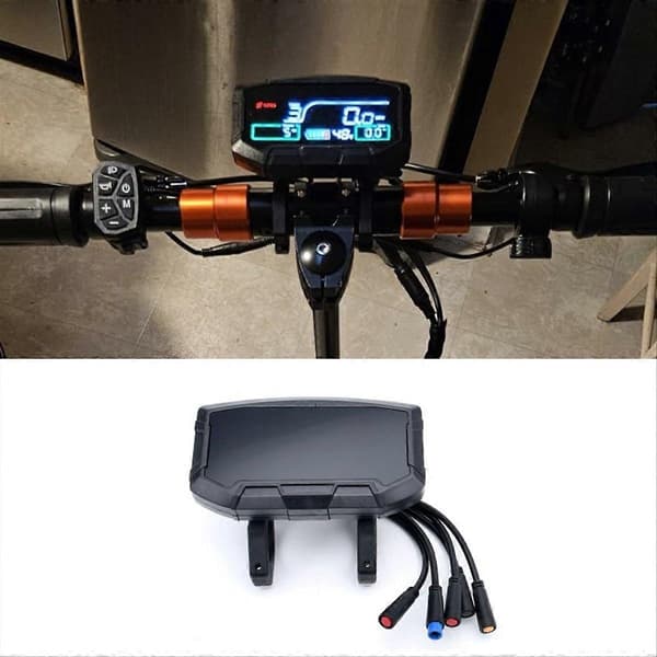 Elektrisk løbehjul Display Tilbehør til M4Pro S+ E-Scooter 48V Meter Instrument Reservedele Svart