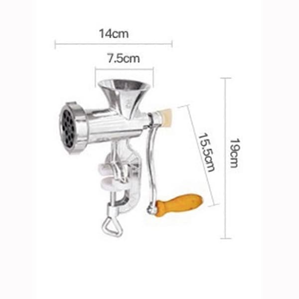 GSW 588423 Kødhakker Aluminium Størrelse Nr. 8 med Pasta-tilbehør og Støder