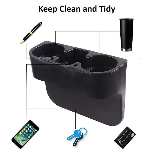 Bil Mugghållare Auto Seat Gap Vattenkopp Dryck Flaska Burk Telefonnycklar Organizer Förvaring Hållare Stativ Bil Styling Tillbehör| | 4