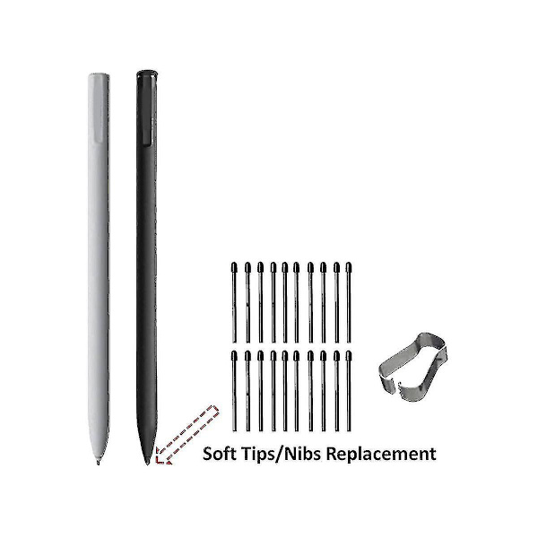 (20 stk.) Markertusspidser/penne til Remarkable 2 Stylus-pen Udskiftning af bløde penne/spidser Sort [gratis forsendelse]