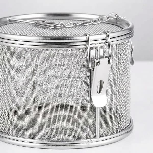 Mesh Te-boll Infuser Kryddkorg Rostfritt Stål Te Kryddinfuser Finmaskig Diameter 16cm