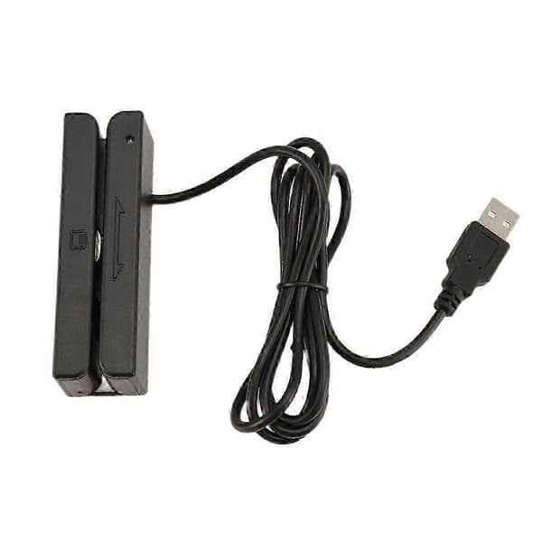 Magnetisk kortleser MSR90 USB kompatibel med POS-systemer Svart