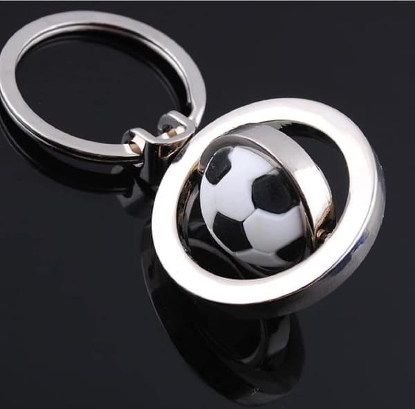 Roterande 3D Fotbollsnyckelring/fanpresent