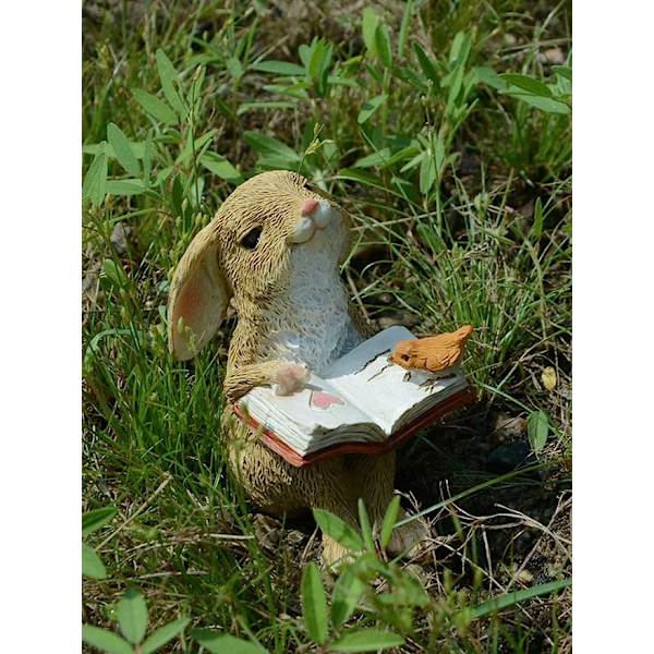 Miniatyr Fairy Garden Rabbit Statue - Mini Bag Bunny Statue