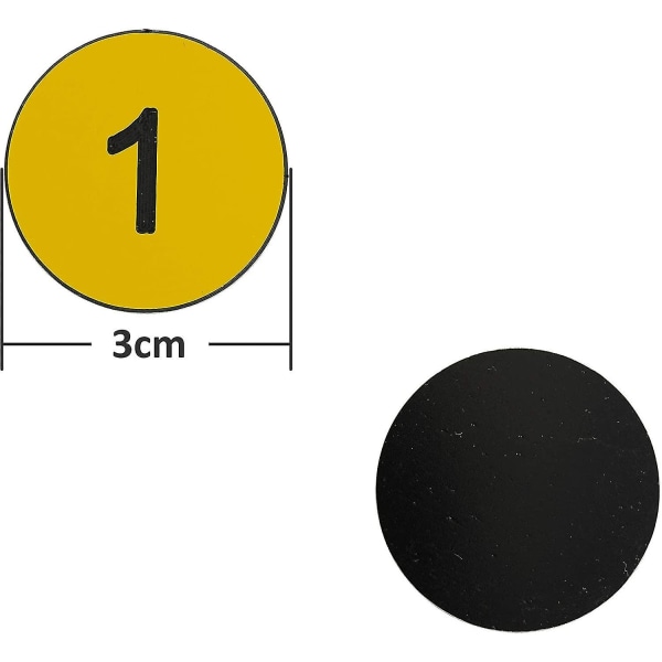 Nummerlappar i plast Graverade numrerade etiketter Id-etiketter Nyckelbrickor utan hål Yellow 201-300