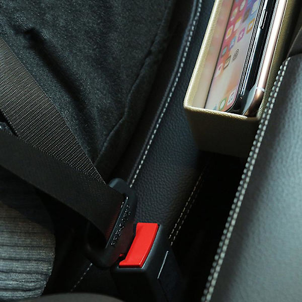 Universal Svart Bil Oppbevaringsboks Sete Spalte Oppbevaringsveske Telefonholder Drikkeflaskestativ Auto Interiørdekorasjon Tilbehør| |