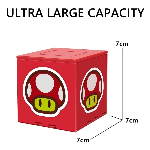 Kompatibel med Nintendo Switch, Extra Large Capacity Switch Game Case, Uppgraderad 41 Slots Switch Game Card Storage Box, Press to Unfold Fun Card Case Q Yellow