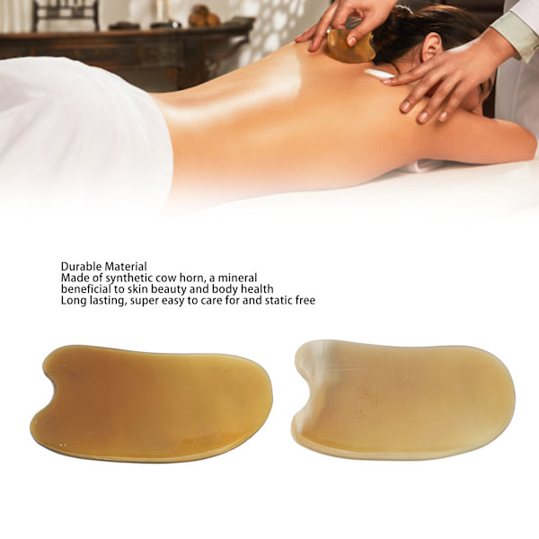 2 st Gua Sha ansiktsverktyg Gua Sha skrapningsmassageverktyg Guasha bräda för nacke ansikte rygg hand handled axlar fot
