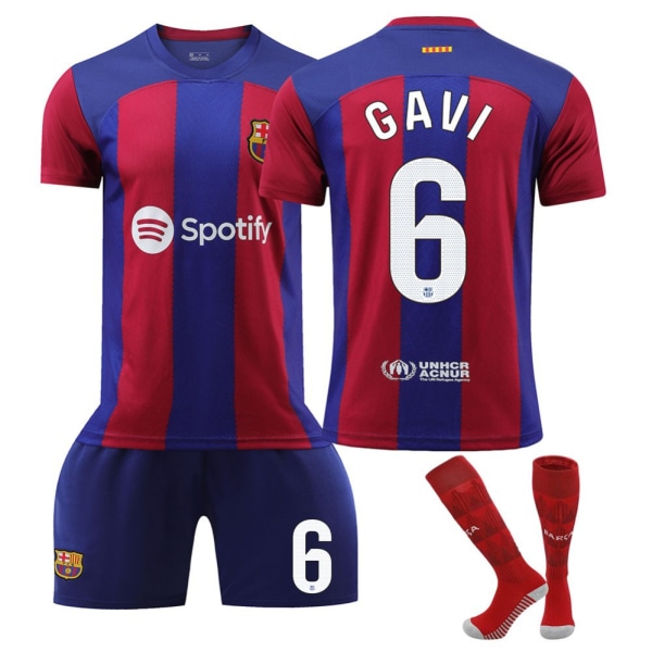 23/24 Barcelona Hjemmefodboldtrøje med sokker 6 GAVI #16