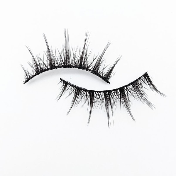 Manga Anime Fransar, Natural Look lösögonfransar, Faux Mink Wispy Fluffy 3D Volume Eyelashes, Look Like Individual Cluster Lashes (5 Par Pack)