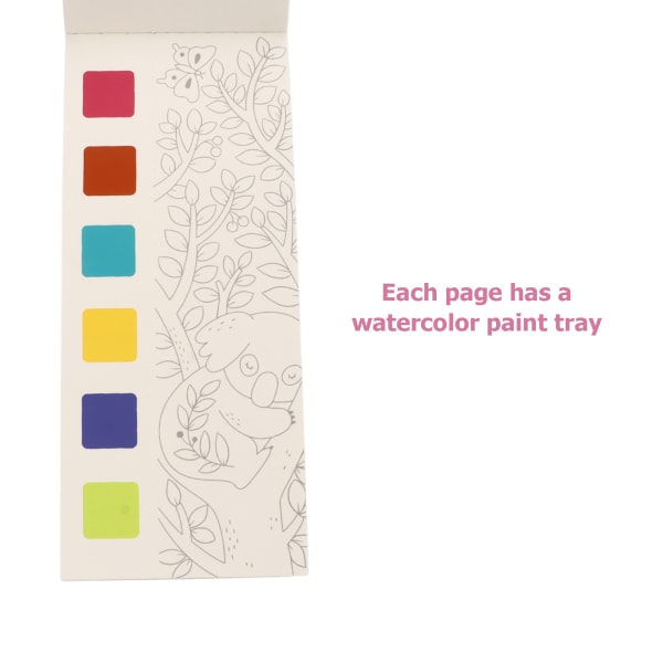 Akvarellmalebok for barn Forbedre kreativiteten Tegneboksett med fortykket lomme med pensel Type 3
