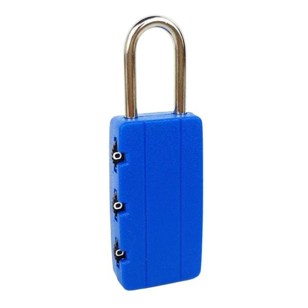 Mini 3-numeroinen yhdistelmäriippulukko matkalaukkujen lukko matkalaukulle opiskelijalaukun päiväkirjakansio, sininen