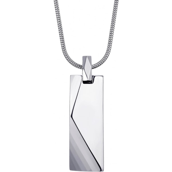 Tungstenstål Baranheng Halskjede for Menn Tungsten Halskjede 24 Tommers Slankekjede Tungsten silver