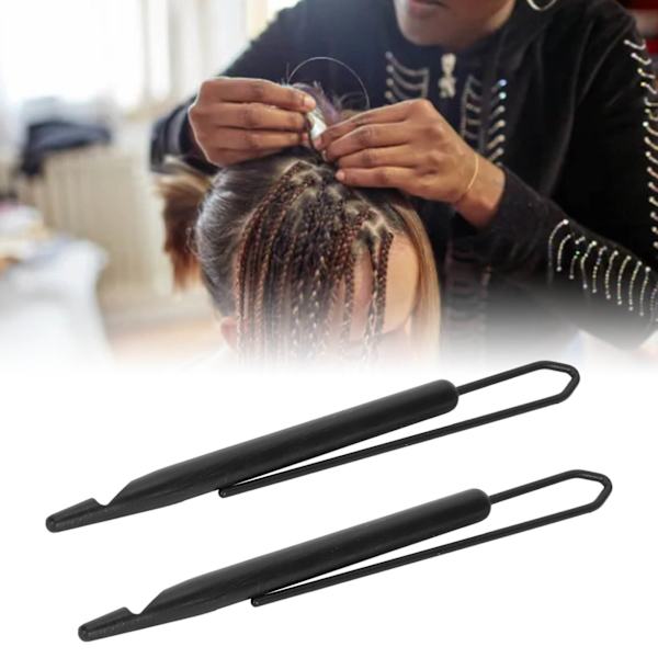 2 st Dreadlock virknål Dubbeländad Stark Plast Anti Slip Dreadlock Interlocking Verktyg för Frisyrer DIY