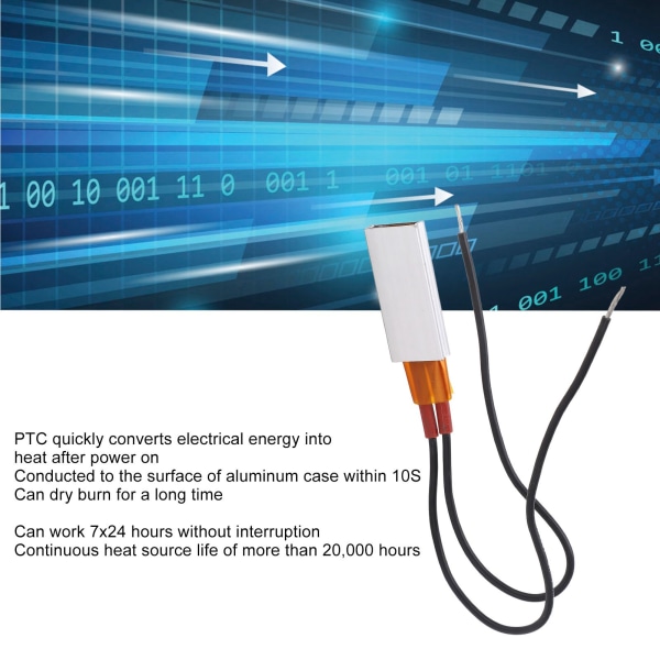 5 stk PTC varmeelement sikker konstant temperatur termostat varmeplate for fuktig miljø 220V 60 ℃