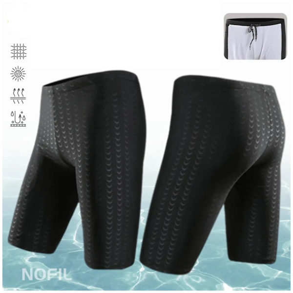 Herr Simbyxor Andningsbara Fashionabla Lätta Bekväma Polyester Manliga Surfshorts Svart 3XL