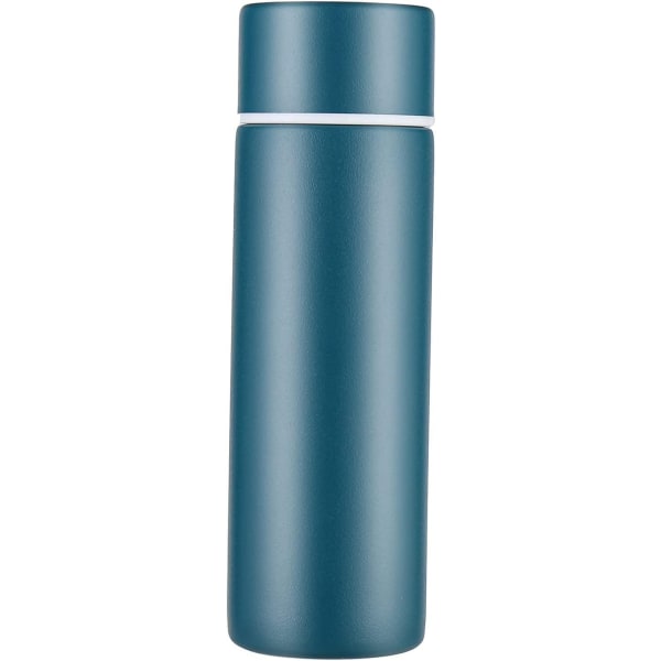 Minikolv, 150 ml små kolvar, söt vattenflaska, isolerad vakuum 18/10 värmekolv i thermal stål (blå)