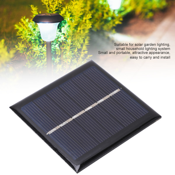 Bærbar 0,6W 3V polysilisium solcellepanel nivå A Solar ladebrettmodul for solar hagebelysning