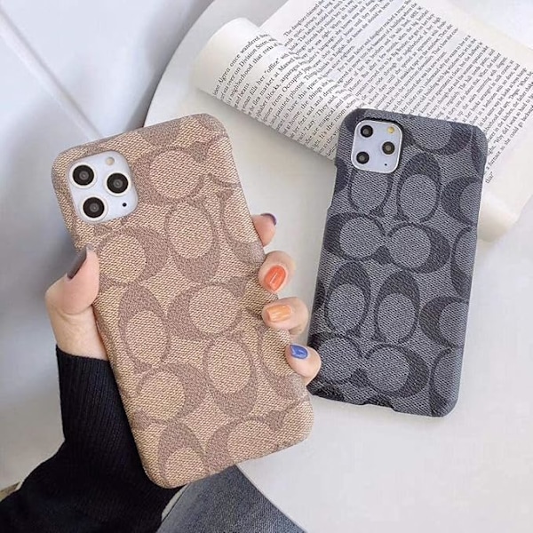 Luksusmærke til Apple iPhone 12 Pro Max Cover 6,7 tommer, Luksuriøst Stilfuldt PU Læder Ultra Slim & Tynd Blød TPU, Skridsikker, Faldsikker, S