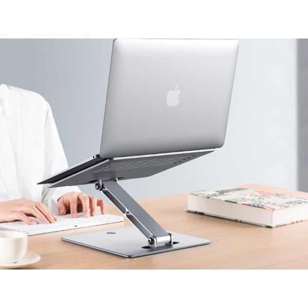 Ergonomiskt Laptopställ för Skrivbord, Justerbar Höjd Upp Till 30 cm, Laptop Riser Datorställ för Laptop, Portabla Laptopställ, Passar M