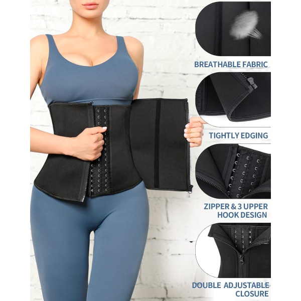 Midjetrener Korsett Kvinner Treningstrimmer Svette Sports Belte Body Shaper 3XL