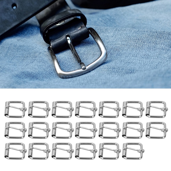 20 stk beltespenner i blank farge blank overflate robust holdbar falmefri bred applikasjon metallspenne 4mm