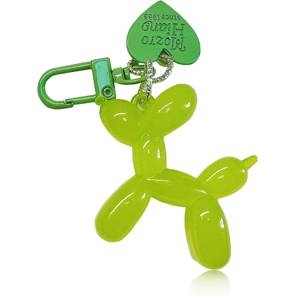 Jelly Ballong Hund Design Nyckelring, Söt Tjej Nyckelring, Bil Nyckelring Tillbehör Green