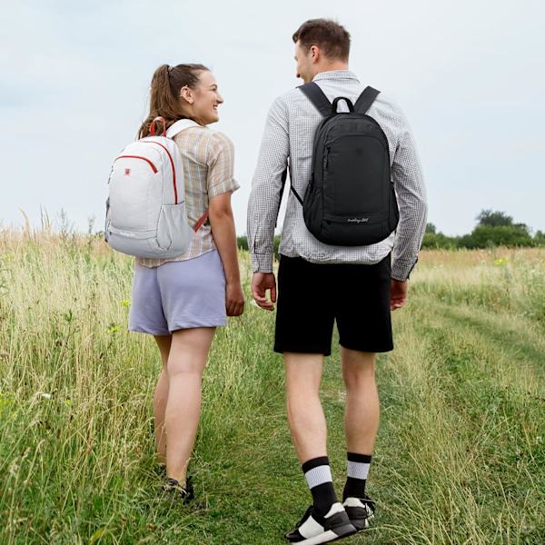 Foldbar, pakkebar vandrerygsæk - Våd - Tør adskillelseslomme, Multi - Formål Gym & Udendørs Daypack til mænd og kvinder Ideel til Adv White 29*16*45