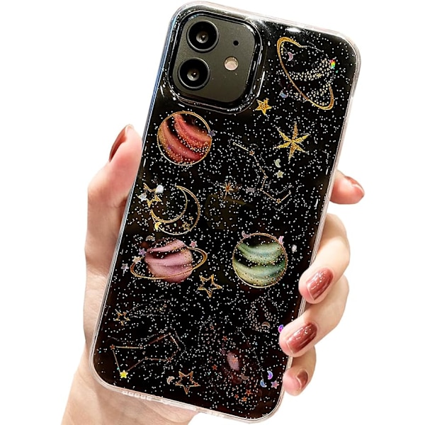 Skal för iPhone 11 Planet, Klar Mjuk TPU Flexibel Gummi Universum Regnbåge Planet Stjärna Design Skal för iPhone 11 (Planet)