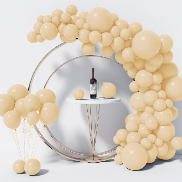 130 STK NUDE BALLONER Forskellige Størrelser 18\" 12\" 10\" 5\" Ballonbue Girlande Kit Perfekt til Fødselsdagsfest, Graduering, Baby Shower, Bryllup, Ferie Dekoration Nude