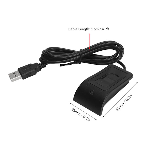 Fingeravtrycksläsare Kompakt Struktur Automatisk Kalibreringsigenkänning USB Fingeravtrycksläsare för PC