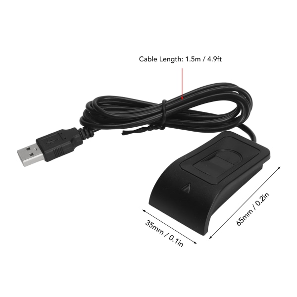 Sormenjälkilukija Kompakti Rakenne Automaattinen Kalibrointi Tunnistus USB Sormenjälkilukija PC:lle