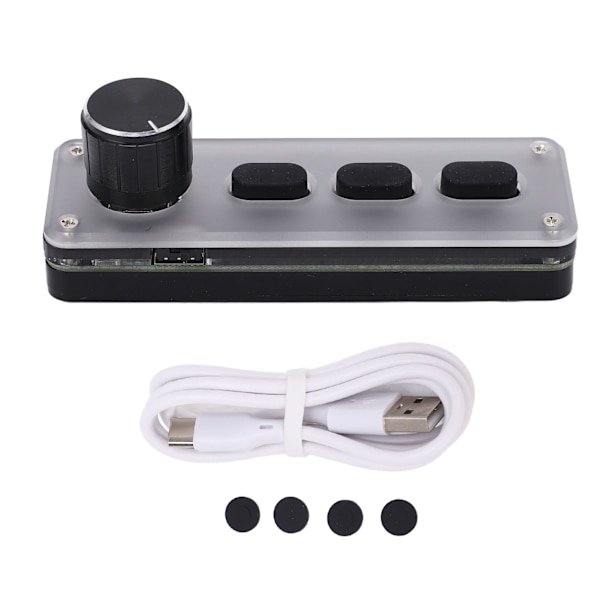 Enhands Mekanisk Spelknappsats med 3 Tangenter Bluetooth Multifunktion Plug and Play för Kontor Spel Lab Inspelningsstudio
