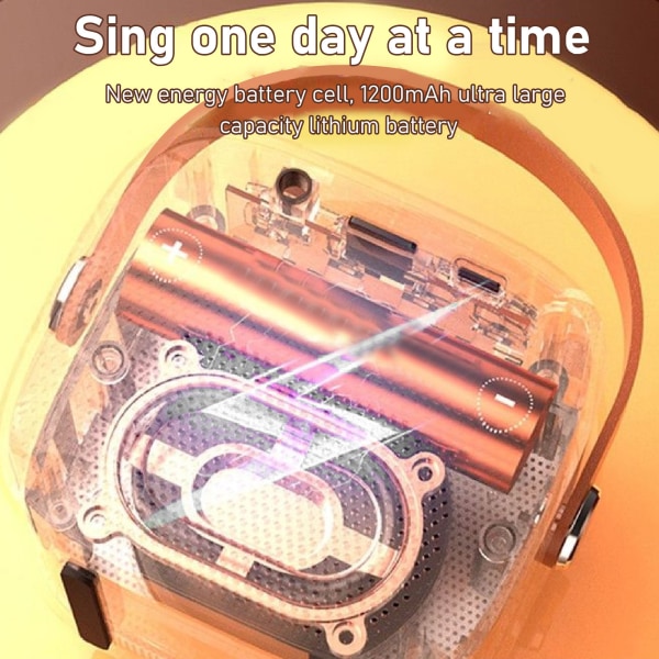 Mini Karaoke Maskin Set Stöd Bluetooth AUX USB Minneskort Bärbar Bluetooth Högtalare med Trådlös Mikrofon White