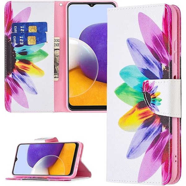 Yhteensopiva Samsung S22 Ultra -kotelon kanssa, ylellinen ja tyylikäs PU-nahkainen läppäkotelo korttipaikalla, lompakolla, jalustalla ja magneettisella sulkimella