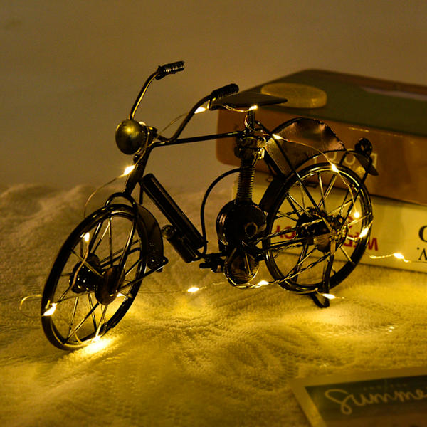 Miniature cykelmodel Metal cykelhåndværk Hjemmeskrivebordsdekoration Ornamenter Gaver