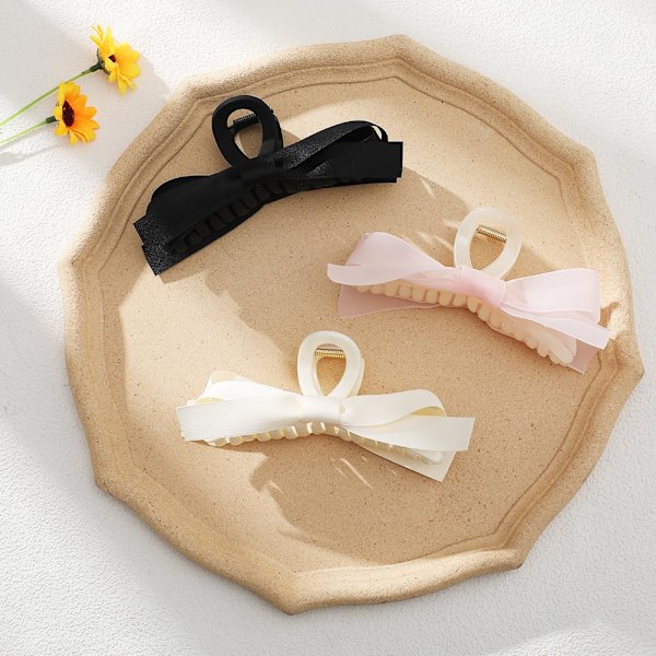 Hårklemme for kvinner og jenter, 2 stk. Kjærlighet Stor sklisikker Sterk Metall Sommerfugl Hårklemmer Glitrende Hold Hårklemme Hair Bow 3Pcs