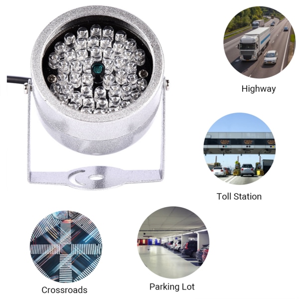 48 LED IR-belysningslys Vandtæt infrarødt nattesynslys til CCTV-sikkerhedskamera