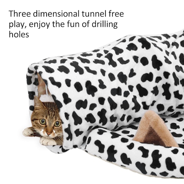 Kattetunnel seng sammenleggbar katteleketunnel med kløball og matte for katt valp kattunge
