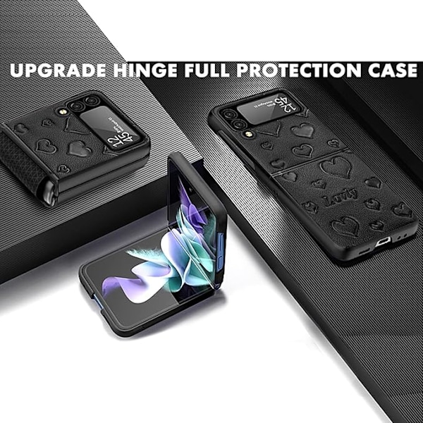 Samsung Galaxy Flip 3 -kotelo saranasuojalla, kokovartalosuojakotelo puoliautomaattisella sarana- ja linssisuojalla, tukee langatonta latausta