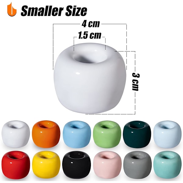 Snygg Mini Keramik Tandborsthållare Stativ för Badrum Toalettbord Skivor, Vit, 2-pack 2White