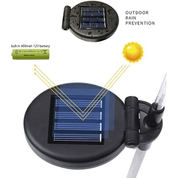 Hagesolcellelamper, 3 roms sollamper med skiftende flerfarget LED-sommerfugl, dekorativ smug