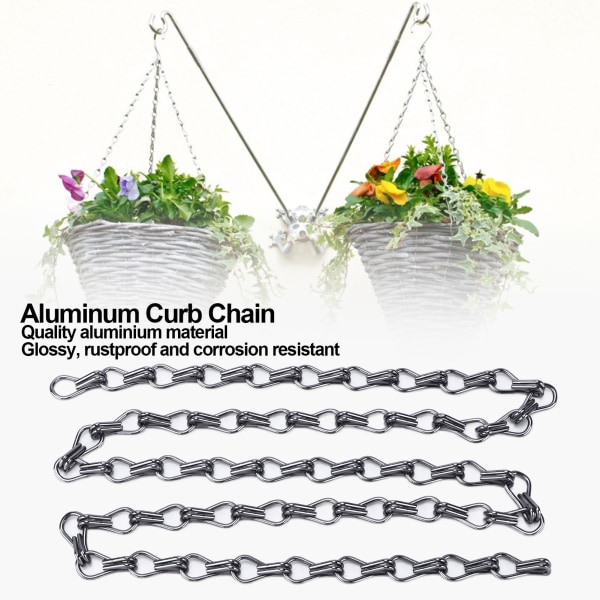 2Pcs Hanging Chain One Meter Rustproof Anticorrosion Convenient Assembly Light Fixture Chain for DIY Bird Feeders