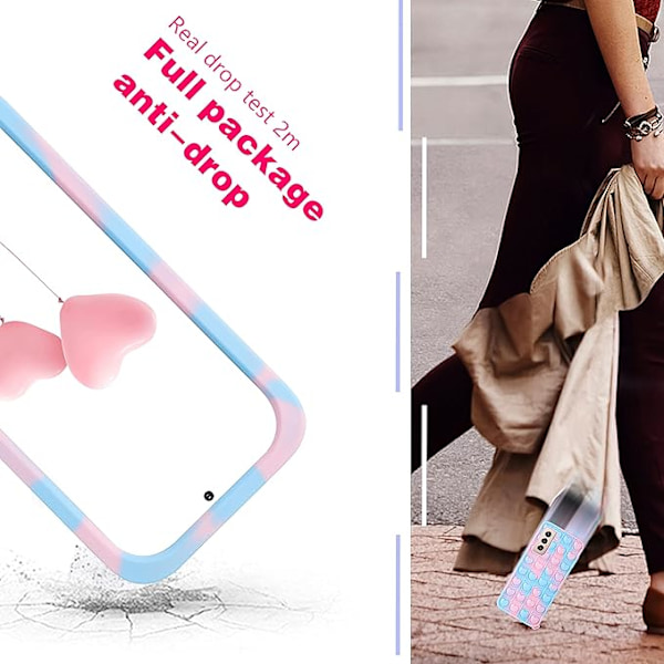 Trendikäs ja hauska Samsung Galaxy S22 Plus -kuori, silikoninen esteettinen sarjakuva hauska söpö cool kawaii design hauska fidget-suojakuori Bo:lle
