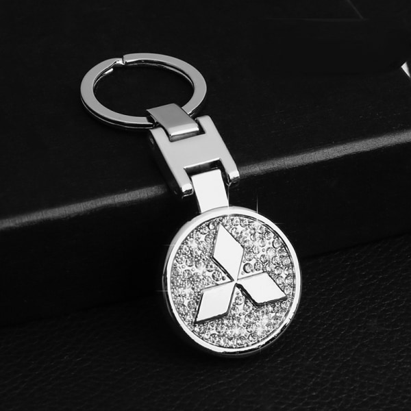 Nyckelring med strass, fashionabla bilnyckelringar för Mitsubishi, bilnyckelringar för bilnycklar