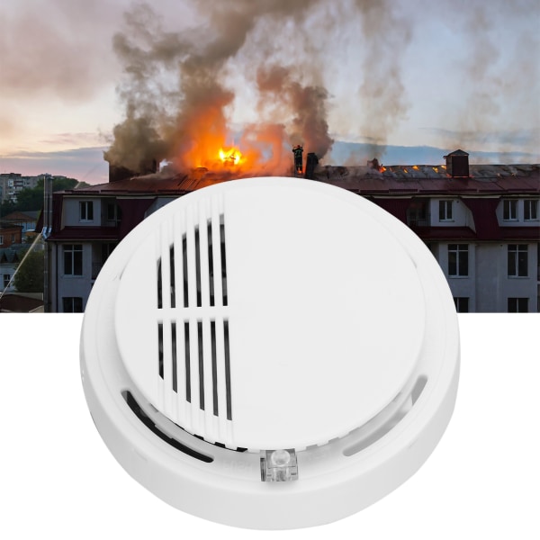 Fotoelektrisk oberoende rökdetektor Säkerhetssensor 80db trådlöst brandlarm