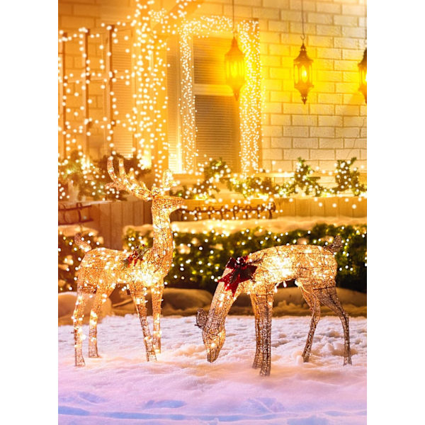 Solcellslampor utomhus vattentäta, 2-pack vardera 72 fot 400 LED solcellslampor med blinkande ljuseffekt, solcellslampor utomhus för uteplats Warm White2