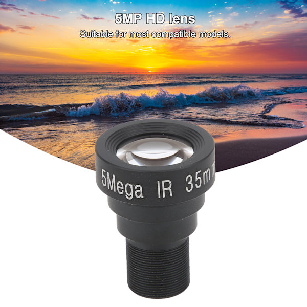 5MP enkelobjektiv optisk brännvidd 35mm M12 för HD säkerhetswebbkamera