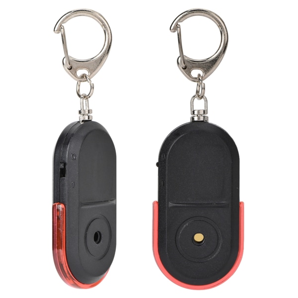 Trådlös Anti Lost Alarm Key Finder Locator Whistle Sound LED-lampa med batteri red