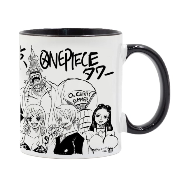 One Piece handmålad keramikmugg 11oz vänner present kaffe vattenkopp animation vattenkopp